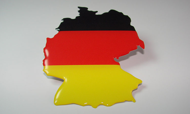 Doming Etikett in Deutschland-Form
